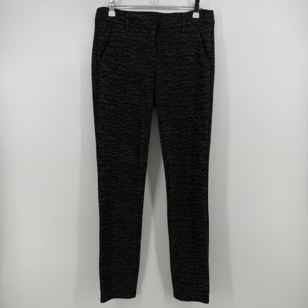 Willi Smith Womens Gray Space Dye Knit Slim Ankle Pants Size 4